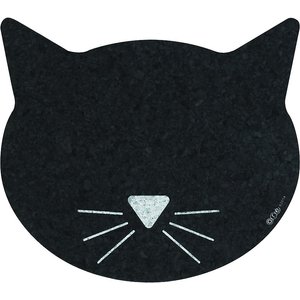 ORE Pet Recycled Rubber Black Cat Face Placemat