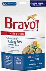 Bravo! Training Treats Turkey Bits Freeze-Dried Dog Treats, 2.5-oz bag