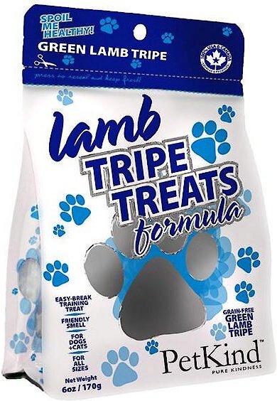 PetKind Green Lamb Tripe Formula Grain-Free Dog & Cat Treats, 6-oz, bag slide 1 of 6