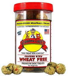 Grandma Lucy's Freeze-Dried Meatballs Chicken Stew Dog Treats, 10-oz jar