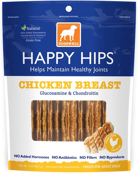 Discontinued - DOGSWELL Happy Hips Chicken Breast Jerky Dog Treats, 5 ...