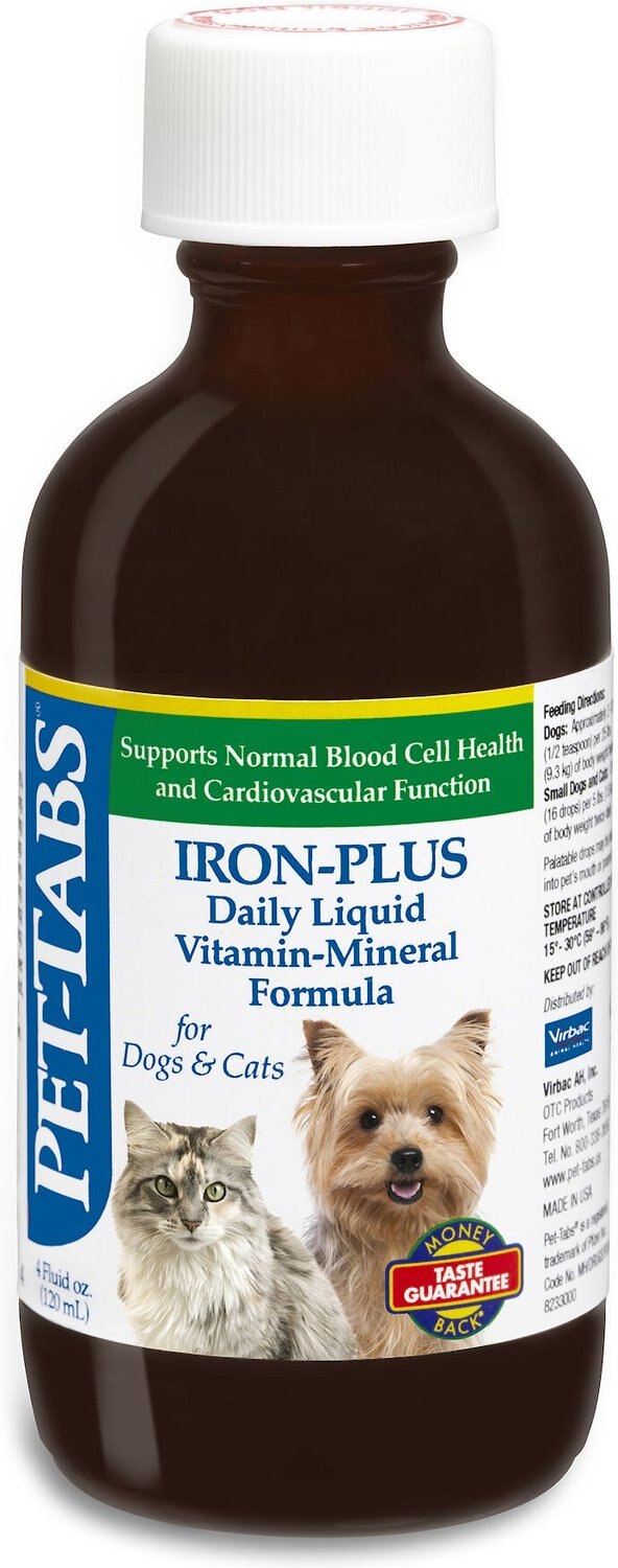 PETTABS IronPlus Daily Liquid VitaminMineral Formula for Dogs & Cats, 4 floz bottle