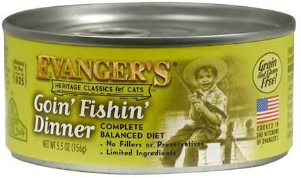 Evanger's Classic Recipes Goin' Fishin' Dinner Grain-Free Canned Cat Food, 5.5-oz, case of 24 slide 1 of 4