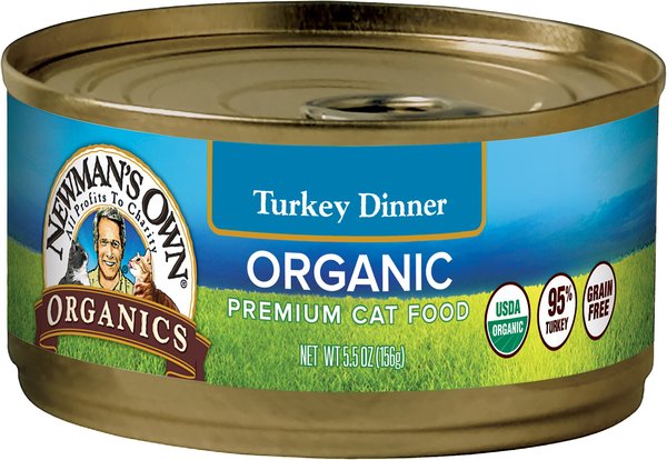 NEWMAN S OWN Organic Grain Free 95 Turkey Dinner Canned Cat Food