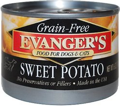 Evanger's Grain-Free Sweet Potato Canned Dog & Cat Food Supplement, 6-oz, case of 24
