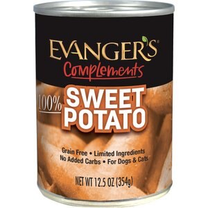 Evanger's Grain-Free Sweet Potato Canned Dog & Cat Food Supplement, 12.8-oz, case of 12