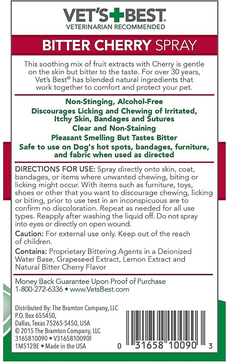 Vet's Best Bitter Cherry Spray for Dogs