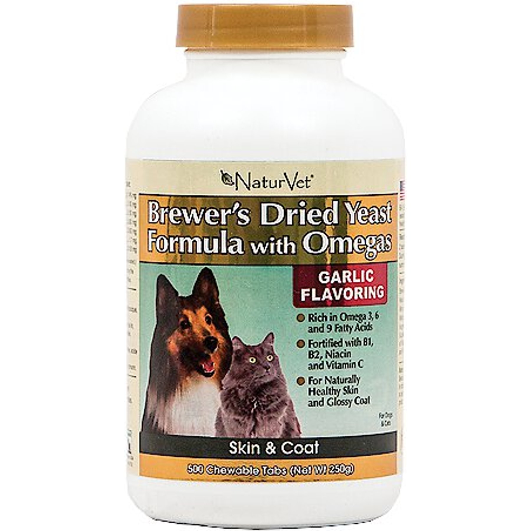 NATURVET Brewer s Dried Yeast with Omegas Chewable Tablets