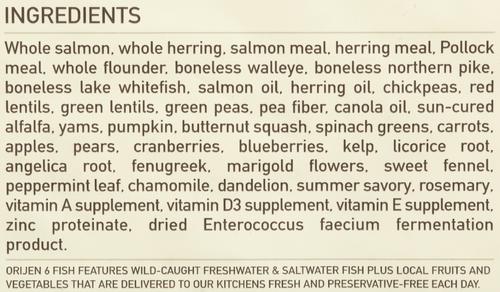 Show full view: ORIJEN 6 Fish Grain-Free Formula Dry Dog Food, 28.6-lb bag slide 4 of 10