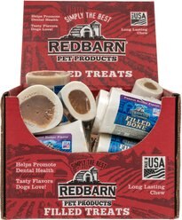Redbarn Small Peanut Butter Filled Bones Dog Treats, case of 20