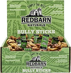Redbarn Naturals Bully Barbell 5" Dog Treats, case of 50
