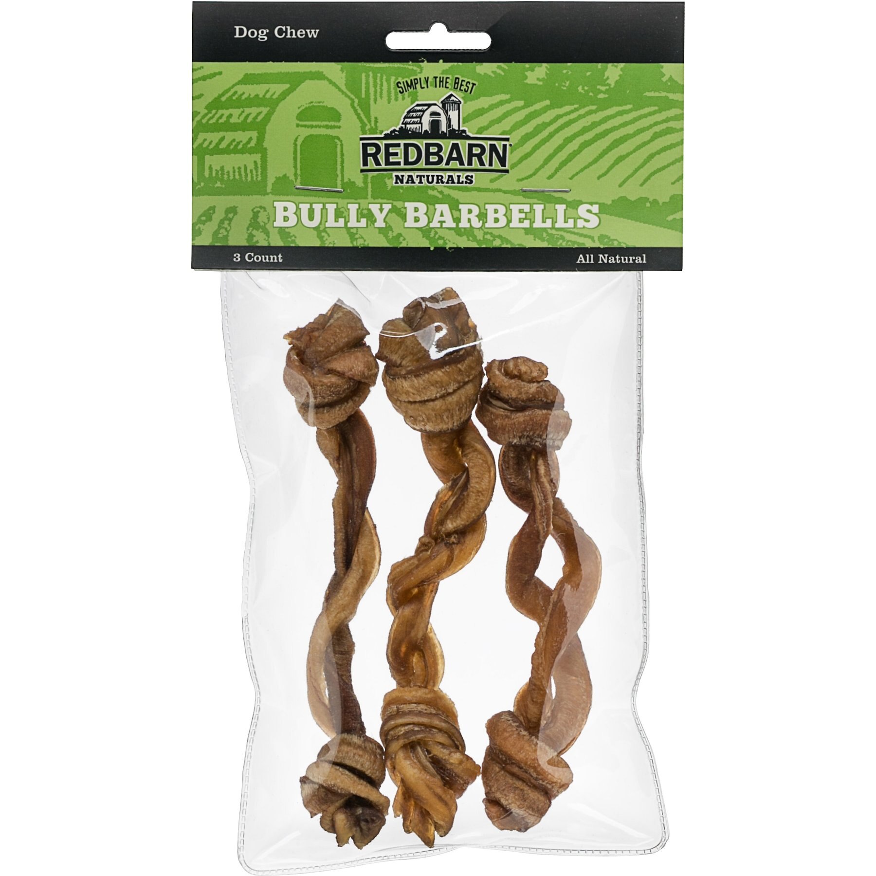 Discontinued REDBARN Naturals Bully Barbell 5" Dog Treats, 3 count