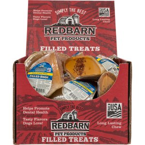 Redbarn Cheese n' Bacon Filled Cow Hooves Dog Treats, Case of 25