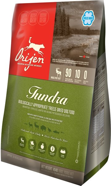 ORIJEN Tundra Grain Free Freeze Dried Dog Food 16 oz bag