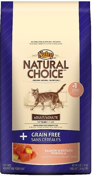 Discontinued NUTRO Natural Choice Grain Free Adult Salmon Potato Formula Dry Cat Food 3 lb bag Chewy