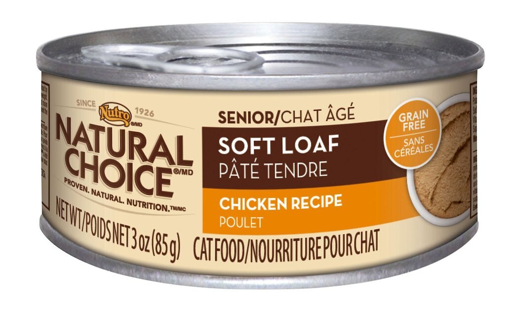NUTRO Natural Choice Senior Soft Loaf Chicken Recipe GrainFree Canned