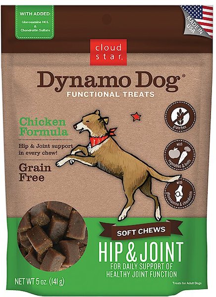 Cloud Star Dynamo Dog Hip & Joint Soft Chews Chicken Formula Grain-Free Dog Treats, 14-oz bag slide 1 of 4