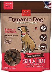 Cloud Star Dynamo Dog Skin & Coat Soft Chews Salmon Formula Grain-Free Dog Treats, 14-oz bag