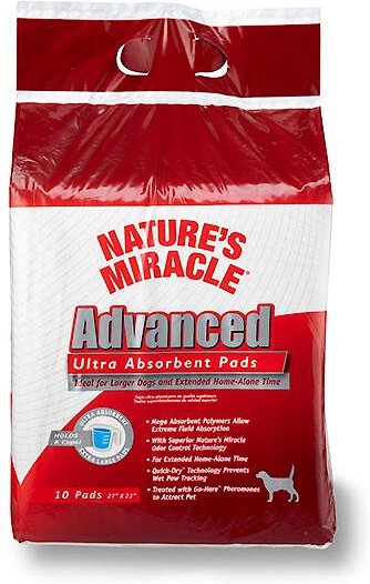 Nature s Miracle Advanced Ultra Absorbent Dog Puppy Training Pads 30 count