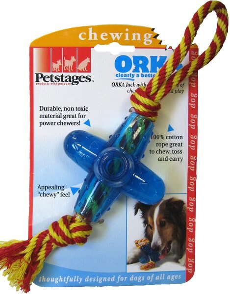 Petstages ORKA Jack with Rope Dog Chew Toy Regular