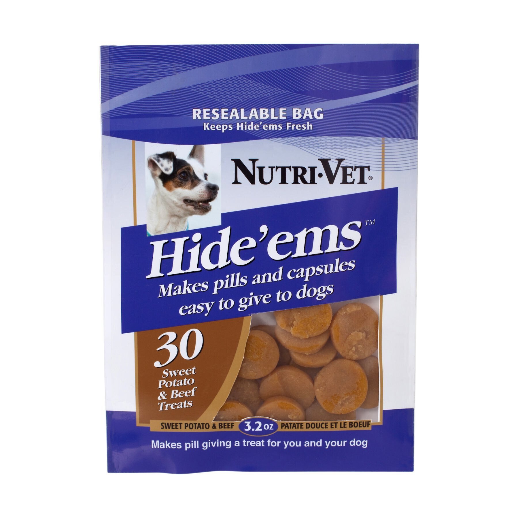 Nutri-Vet Hide'em Sweet Potato & Chicken Dog Treats