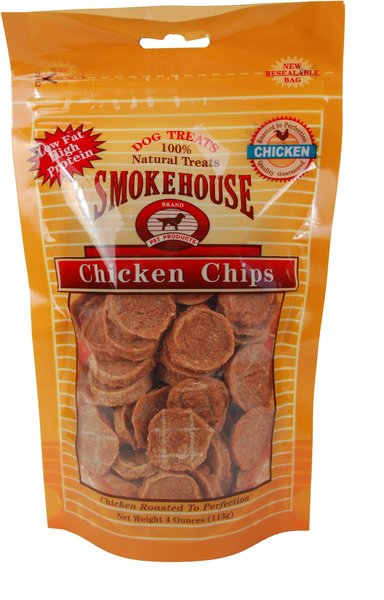 Smokehouse Small Chicken Chips Dog Treats, 4-oz bag slide 1 of 5