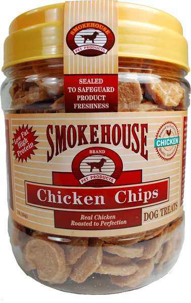 Smokehouse Small Chicken Chips Dog Treats, 1-lb slide 1 of 5