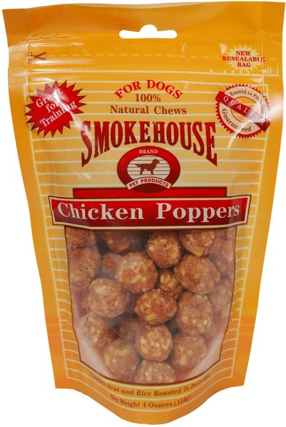 Smokehouse Chicken Poppers Dog Treats, 4-oz bag slide 1 of 5