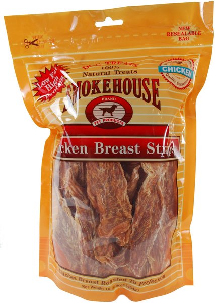 Smokehouse Chicken Breast Strips Dog Treats, 16-oz bag slide 1 of 5