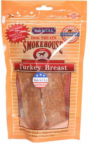Smokehouse USA Turkey Breast Dog Treats, 3-oz bag slide 1 of 5