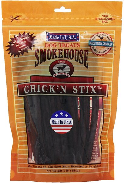 Smokehouse USA Chick'n Stix Dog Treats, 8-oz bag slide 1 of 4
