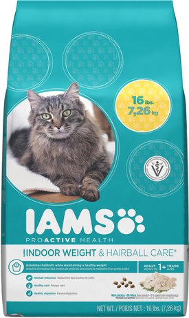 IAMS ProActive Health Indoor Weight Hairball Care Adult Dry Cat