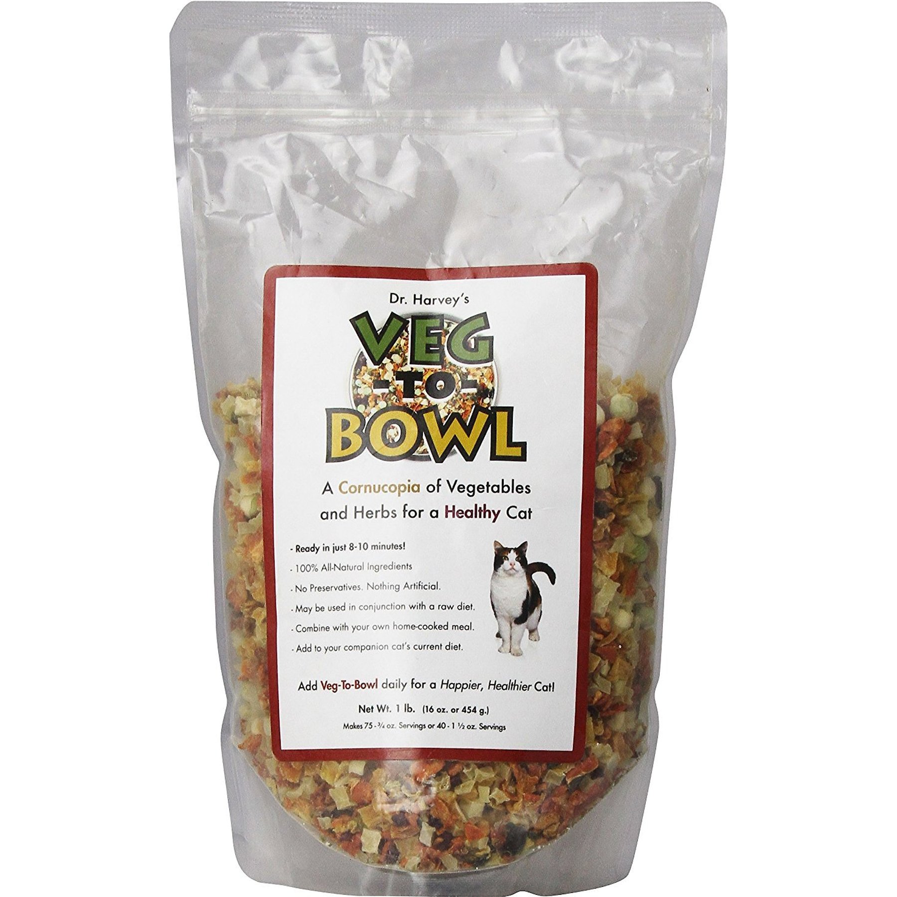 DR. HARVEY S Veg To Bowl Grain Free Cat Food Pre Mix 1 lb bag