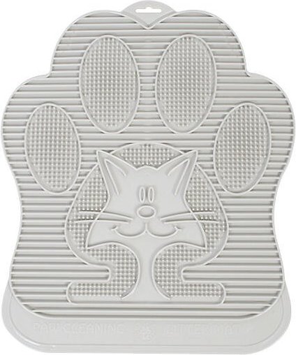 Drymate Cat Litter Mat, Tan Paw, 28 x 36