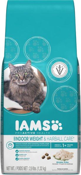 IAMS ProActive Health Indoor Weight Hairball Care Adult Dry Cat