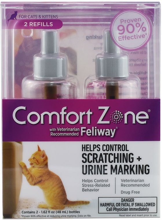 COMFORT ZONE with Feliway Cat Diffuser Double Refill, 48mL, 2 count
