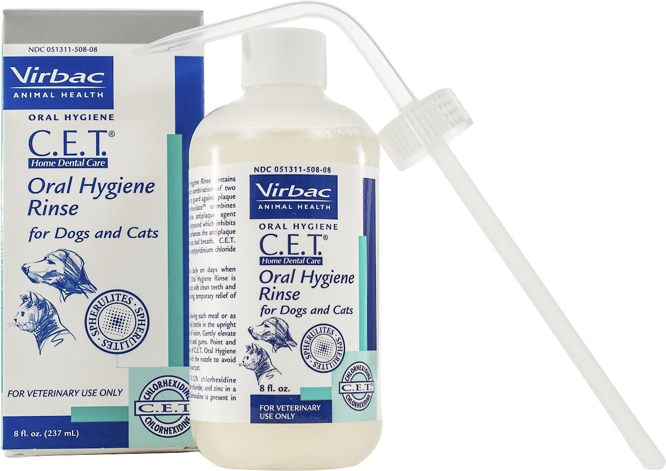 VIRBAC C.E.T. Oral Hygiene Rinse for Dogs & Cats, 8oz bottle