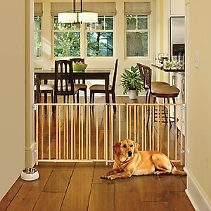 MyPet Wood Extra-Wide Swing Pet Gate for Dogs & Cats