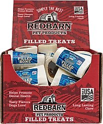 Redbarn Small Beef Filled Bones Dog Treats, case of 20