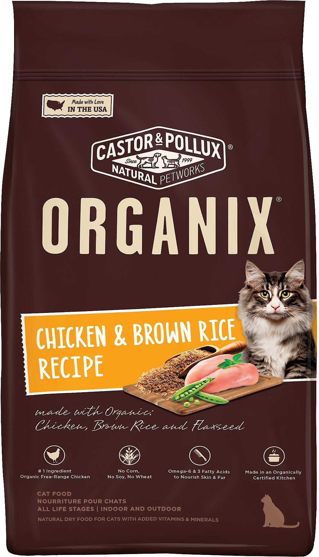 CASTOR POLLUX Organix Chicken Brown Rice Recipe All Life Stages Dry Cat Food reviews Chewy