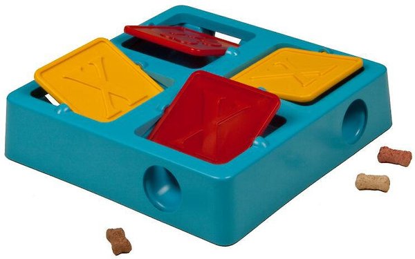 Kyjen Tic-Tac-Twirl Puzzle Dog Toy, Blue 