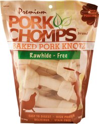 Premium Pork Chomps Baked Knotz Dog Treats, 6 - 7 in, 8 count