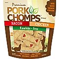 Premium Pork Chomps Assorted Flavors Crunchy Bone Dog Treats, 12 count bag