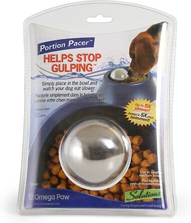 [2 Pack] Metal Ball Dog Pacer - Help Your Pup Stop Gulping with Slow Feed  Dog Ball for Dog Bowl - Stainless Steel Slow Feed Ball to Slow Dog Eating 