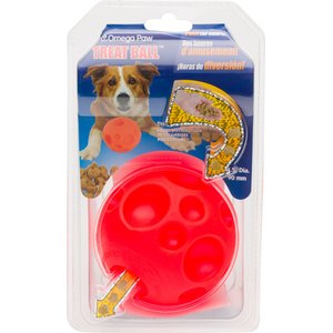 Omega Paw Tricky Treat Ball Dog Toy, Medium