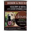 Dave's Pet Food Naturally Healthy Chicken & Rice Recipe Canned Dog Food, 13.2-oz, case of 12