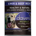Dave's Pet Food Naturally Healthy Liver & Beef Recipe Canned Dog Food, 13-oz, case of 12