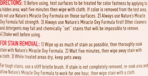 Show full view: Nature's Miracle Oxy Pet Stain & Odor Remover, 1-gal bottle slide 4 of 8