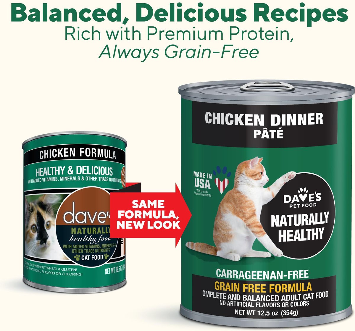 DAVE'S PET FOOD Naturally Healthy Grain-Free Chicken Formula Canned Cat ...