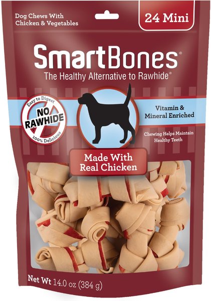 SmartBones Mini Chicken Chew Bones Dog Treats, 24 count slide 1 of 8